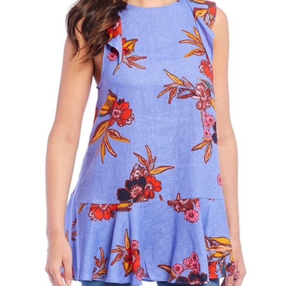 Free People Summer In Tulam Floral Tie Back Tunic - Picture 2 of 8